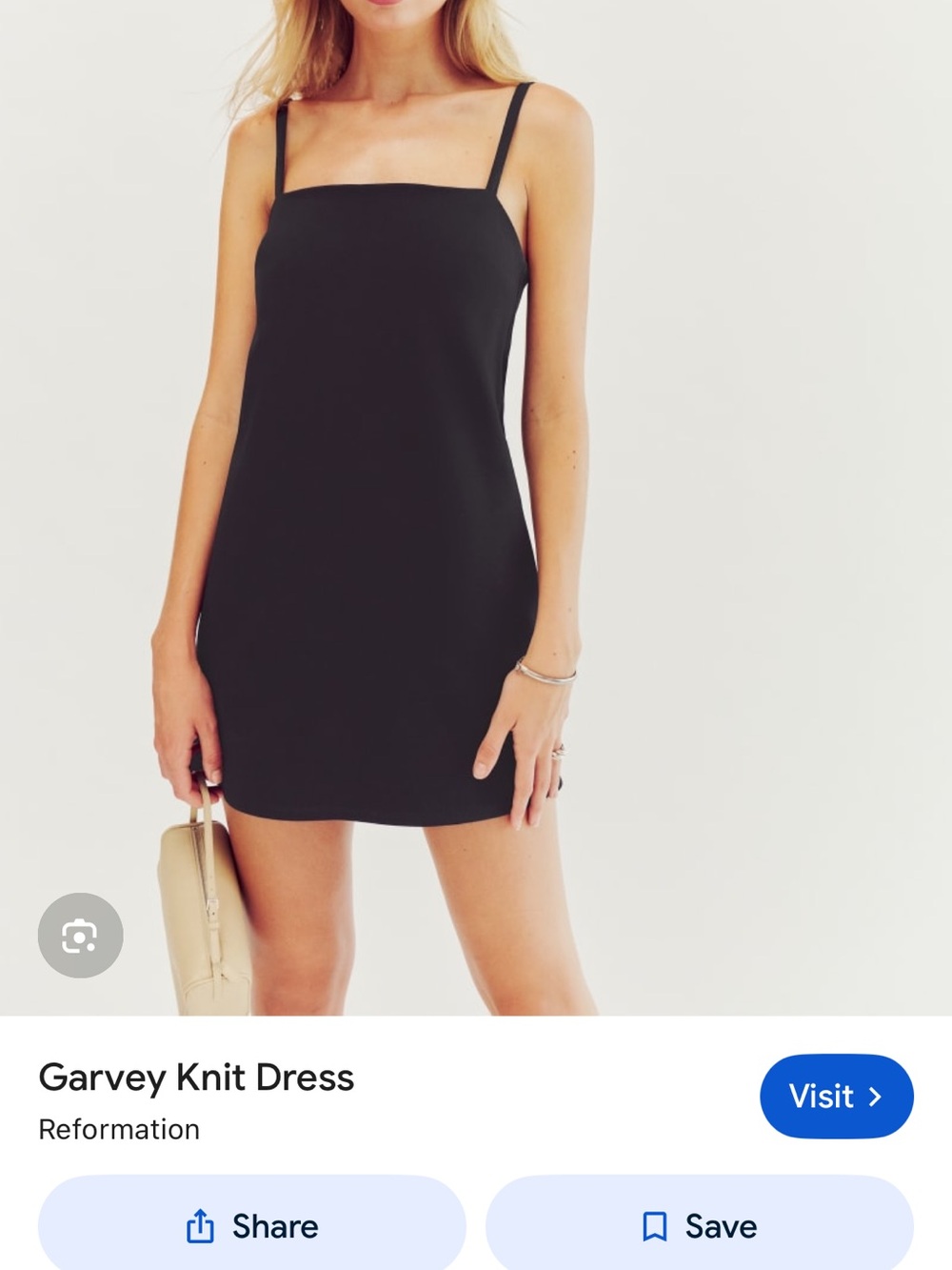 Reformation Black Garvey Knit Dress Medium NWT